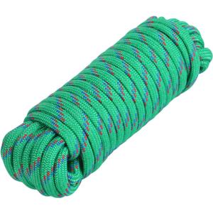 MaxxHaul 3/8-inch x 50 ft Diamond Braided Polypropylene Rope - 500 lb Load Capacity, Weather & UV Resistant Utility Cord - Ideal for Camping and DIY Projects (50227)
