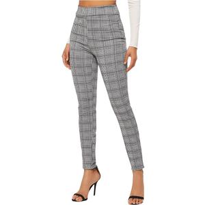 Shell Women's Printed Pants Casual Plaid Ankle Skinny Size 32
