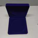 FINGERINSPIRE Velvet Pearl Necklace Storage Gift Box 7.48x7.48x1.6inch Square Velvet Jewelry Gift Box Dark Blue Necklace Gift Display Case Wedding Jewelry Storage Holder for Long Pearl Chain Necklace
