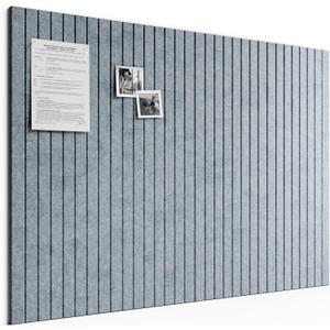 Bumusty Large Cork Board Alternative-48 x 36" Felt Bulletin Board Tiles, with 30 Pushpins, 70 Adhesive Tabs, Fine-Stripe 12-Pack, Cork Boards for Office Push Pin Board Felt Board-Blue Gray
