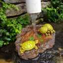 Turtle Gutter Downspout Splash Block Decorative Down Spout Rain Water Diverter Leaf Cover Guard Extensions Garden Tortoise Outdoor Decor Statues Drainage (Rock) (Gray)