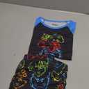 UNICABBIT21 Pajamas for Boys Cute Black Gamer Short Sleeve and Pants Sleepwear 2-pieces Big Kids Summer PJS Size 6