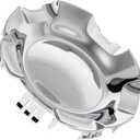 9596007 1PCS 7-1/8" 6 Lug Polished Aluminum Center Caps for Rims 20 Inch Compatible with Chevy Silverado Avalanche Suburban Tahoe 2007-2014, Replace 9596007 9595152