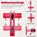 New 4 in 1 Router Milling Groove Bracket, Aluminum Alloy Router Circle Cutting Jig, Multifunctional RouterGuide for Cutting Circles, Adjustable RouterJig Tool for Woodworking (Rose Red)