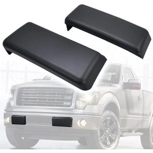 Front Bumper Pad 2009-2014 Compatible with Ford F-150 F150 Bumper Cover Trim (Set) Driver Side and Passenger Side Front Bumper Guards Inserts Bumper Pads Caps Textured Black