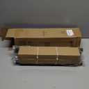 2 Pack Brown Curtain Rods Set for Windows 28 to 48 Inches Adjustable Length Heavy Duty 7/8" Diameter Window Curtain Rod with Decorative Finials for Outdoor Farmhouse Bedroom Kitchen Living Room