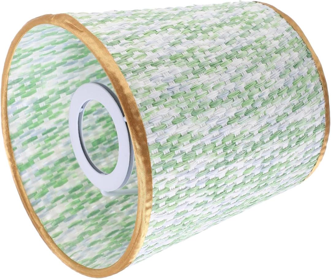 Colorful Woven Lampshade for Table Lamps Pvc Fabric Light Cover Multi-use Decorative Shade Eye Protection Design for Unique Bedroom Ambiance Easy Installation
