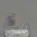 Lounsweer 6 Pcs Hinge Filler Plates 3.5 Inch with 5/8 Inch Door Edge Filler, Stainless Steel Door Hinge Shims, Gate Hole Cover, Satin Chrome Blanks with Matching Screws (White)