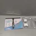 All-Purpose Stainless Steel Shower Squeegee for Shower Glass Door with 2 Adhesive Hooks, Bathroom Cleaner Tool Household Window Mirror Squeegee , Cleaning Tile Wall, Car, 10 Inch Silver