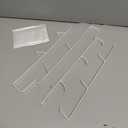 MyGift 2 Pcs Over The Door Hat Organizer, Door Hanger Hat Rack Display Storage, 5 Hooks Heavy Duty, for Coat, Scarf, Purse, White Metal