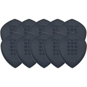 Acoustik Attak STEALTH XL Structured Guitar Pick - Large Beveled Guitar Picks, Unique Tone (10 Pack, Black)
