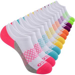 eallco No Show Socks Womens Athletic Cushioned Low Cut Non Slip Running Ankle Socks for Women 6 Pairs