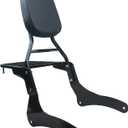 YHMOTO Passenger Backrest Sissy Bar with Luggage Rack for Kawasaki Vulcan 900 VN900 Classic Custom 1996-2023 (New Style-Black)