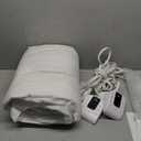 Serta Microfiber Zoned Control Heated Mattress Pad with 10 Heating Levels, Queen Size, Ivory