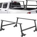 VEVOR Truck Ladder Rack, 21-31.5 in Height, Adjustable Non-Drilling Aluminum Cargo Rack with Sidebar, 800 lbs Static Capacity, Ideal for Canoes, Surfboards, Ladders, Lumber, Tents, and Large Cargo