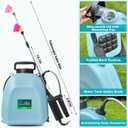 SideKing 3.2 Gallon Battery Powered Backpack Sprayer, Electric Back Pack Sprayer with 3 Spray Speed, Battery Indicator, Rechargeable Handle, 40" Telescopic Wand, 5 Mist Nozzles, for Lawn and Garden