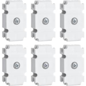 Weysat 6 Pcs Joiner Plates Set Closet Support Brackets Parts Shelf Organizer Joiner Plate Connectors for Shelf Organizer Grid Wall Clamps Grid Connectors