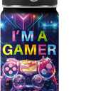 Game Gifts for Boy Girls - 16oz Kids Water Bottle with Straw, I'm A Gamer Stainless Steel Water Bottles Insulated, BPA-free, Leak-proof, Gamer Tumbler for School, Travel - Game Lovers Gift Cup(1pc)