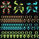 Jerify 40 Pack Funny Sensory Fidget Toy Transformable Chain Robot Finger Toy DIY Robot Mechanical Spinners Stress Relief Autistic Gifts for Adult Teen Prize Stuffer Party Favor(Luminous,Novel Color)