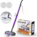 Scrubbing Steam Mop with Rotating Pads,All-in-One Spin Steam Cleaner for Floor Cleaning,Large Tank,23FT Cord, LED Headlights,Reusable Pads & Self-Standing,Safe for Hard Floor/Laminate/Marble (Violet)