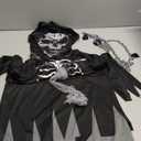 Morph Kids Light Up Grim Reaper Costume - Scary Halloween Outfit with Grim Reaper Scythe for Kids
