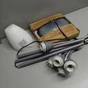 HonoDing Medusa Floor Lamps Standing Lamps 5 Heads Adjustable Reading Light Large Shade Use E26 A19 Bulb Floor Lamps for Living Room Bedroom (Silver)