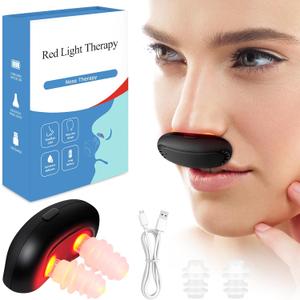Red Light Nasal Therapy Device | Red Light Therapy for Nose & Sinuses | Nasal Red Light Therapy for Congestion, Allergy Defense & Sinus Support | USB Rechargeable, Portable