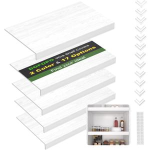 Wire Rack Covers, Foamed PVC Wire Shelf Covers for Pantry Removable Closet Cabinet Bathroom Kitchen Shelving Decoration(White,24x12 inch)