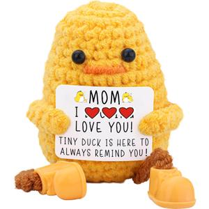 4 x Gifts for Mom Long Legged Duck, Birthday Mothers Day Thanksgiving Christmas for Mom from Daughter Son Stepmother Adoptive, Handmade Crochet Animal