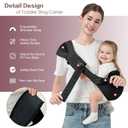 MISSWISDOM Toddler Sling Carrier, Toddler Carrier Sling, Baby Carriers Hip Carriers with Backrest, Lightweight Travel-Friendly Baby Slings Carriers, Black