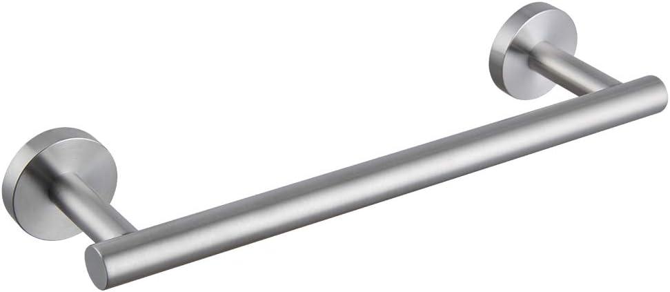 SUS 304 Stainless Steel 12-Inch Hand Towel Bar Bathroom Towel Holder Kitchen Dish Cloth Hanger RUSTPROOF Wall Mount Brushed Finish