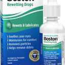 Boston Rewetting Drops for Rigid Gas Permeable (RGP) Lens, Moisturizes & Soothes Eyes, Removes Debris & Particles, Restores Tear Layer, 0.33 Fl Oz