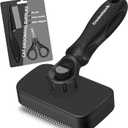 3PCS Cat Grooming Supplies, Cat Brush & Nail Clipper/Trimmer & Flea Comb for Shedding Indoor Cats Essentials Stuff Accessories (Black Grey)