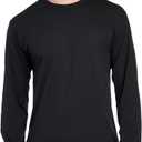 Jerzees Mens Dri-Power Cotton Blend Long Sleeve Tees, Moisture Wicking, Odor Protection, UPF 30+, Sizes S-3x (Black, S)