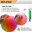 Four Square Balls, 8.5 Inch Playground Ball for Kids Outdoor Dodgeball Kickball Handball Game with Hand Pump