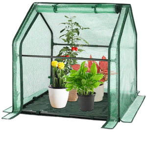 Portable Mini Greenhouse Small Green House with Waterproof Pad 36x18x33 Inch Plant Cover Tent for Garden Small Plants Indoor Outdoor, Green PE