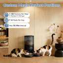 DUMOS 6L Automatic Cat Feeder for 2 Cats, Timed Cat Food Dispenser with 2 Stainless Bowls, 10s Voice Recorder, Dual Power Supply, 6 Meals 50 Portions Per Day, Dual Pet Feeder for Cats and Dogs - Black