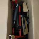 Drive Medical 10257RD-1 4 Wheel Rollator Walker With Seat, Steel Rolling Walker, Height Adjustable, 7.5" Wheels, Removable Back Support, 300 Pound Weight Capacity, Red