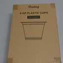 100 Pack 9 oz Clear Plastic Cups, Sturdy & Food Safe Disposable Plastic Cups for Wine Cocktail Punch