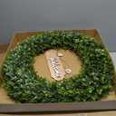 LZNPA Boxwood Wreaths for Front Door Realistic 22InchSpring Wreaths for Front Door Outside Front Door Wreath All SeasonGreen Wreath for Spring Farmhouse Porch Wall Wedding Room Home Decor