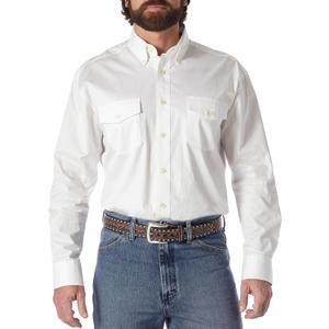 WranglermensPainted Desert Two Pocket Long Sleeve Button Shirt (2X Tall, White)
