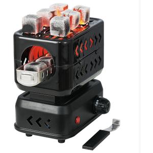 minkah 3D Coal Burner Charcoal Starter Hot Plate Electric Stove Coconut Starter Multipurpose Turbo Coal Burner 1200W High Power Cube Coil Burner Fire Starter Faster Heating