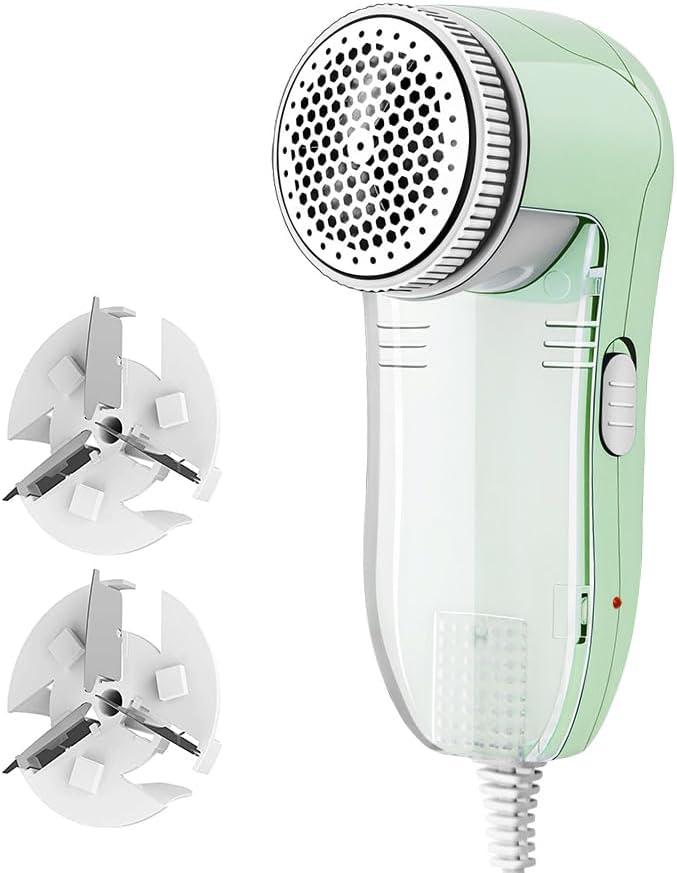 Fabric Shaver, Fuzz Balls Pills Lint Remover, AC120V Plug and Play (Honeydew Mint Green)