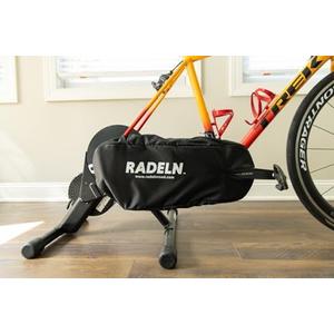 RADELN Indoor Bike Trainer Chain Cover, Protective Drivetrain Guard, Padded Chainstay Cover, for Storage or Travel, Chain ring guard, Keep Pets off Bike Chain, Black
