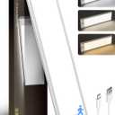 EZVALO 5000mAh Under Cabinet Lighting, 200LM Motion Sensor Light Indoor, Rechargeable Magnetic Under Counter Lights, 3 Inch Wide Panel Dimmable Closet Light for Pantry, Wardrobe, Hallway, Kitchen etc. (1 Pack)