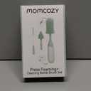 Momcozy Bottle Brush Kit, Innovative Push-Press Design for Better Cleaning - Baby Bottle Cleaner Brush for Baby Bottle, Breast Pumps, Nipples, and More - Can Generate Foam for Better Cleaning, Green (Press Bubble Style)