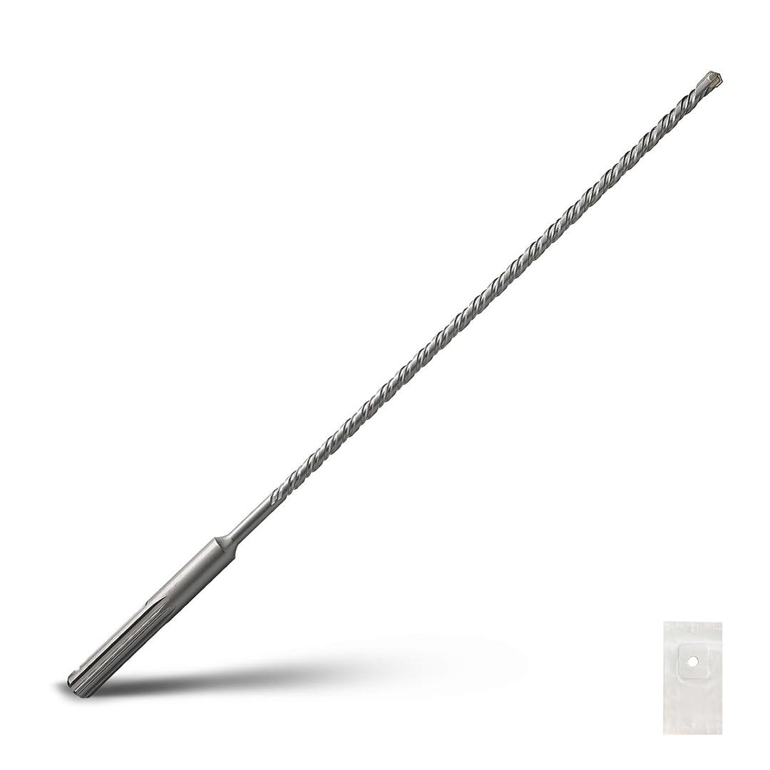 3/8 x 23.6 inch SDS Max Rotary Hammer Drill Bit, 10x600mm Carbide Tip Masonry Drill Bit,Concrete Drill Bit for Masonry, Brick, Stone, Concrete (Length :600mm / 23.6 inch, 10mm (3/8 in) Diameter)
