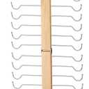  Bra Hanger for Closet, Tank Top Hanger 20 Hooks Capacity Sturdy Wood Space Saving Hanger Sport Bras Holder, Closet Organizers and Storage, Black 3Pack