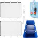 2Pcs Divider Tray & 3Pcs Hooks Compatible with Bogg Bag Accessories Inserts,Adjustable Divider Tray for Divide Space Storage,Insert Charms Key Cup Holder Connector, White