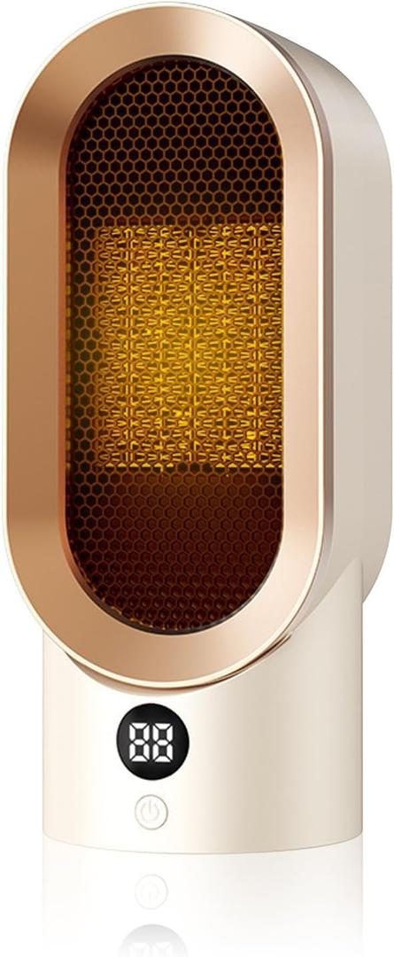 Electric Space Heater, Portable Energy Efficient Space Heater with Fast Heating & PTC Ceramic, Two-Speed Heater Fan, Quiet Small Mini Desk Heater for Bedroom, Office & Indoor Use